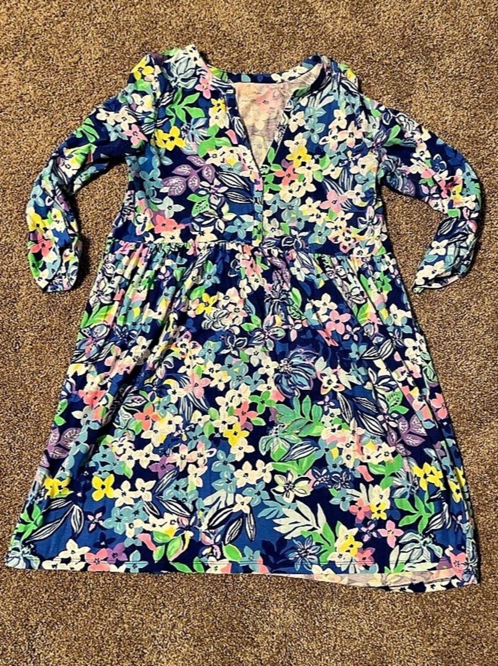Lilly Pulitzer Loren Swing Dress Borealis Blue Medium